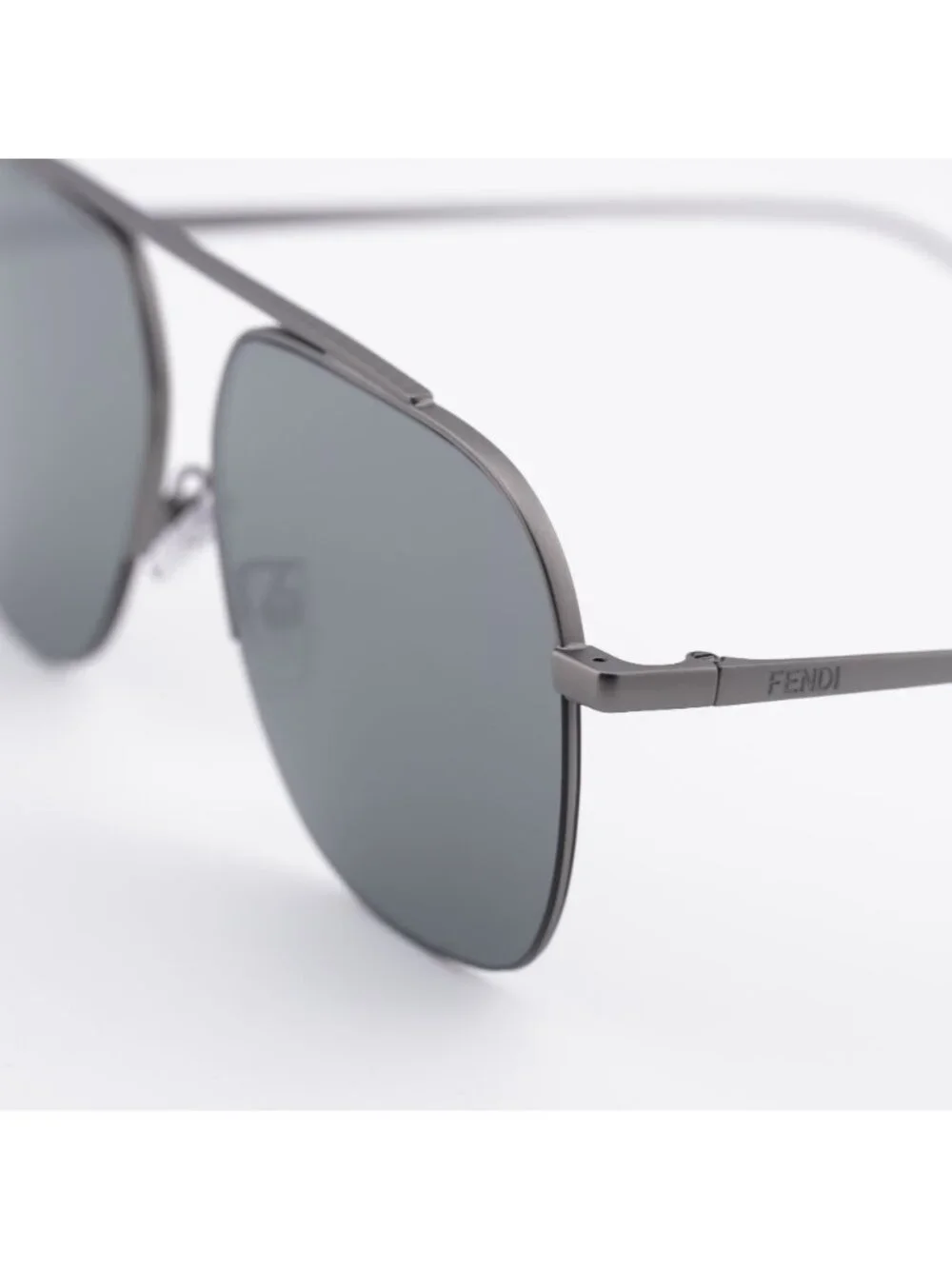 Fendi FE40005U 15C Unisex Sunglasses Ruthenium Aviator Frame, Mirror Lenses